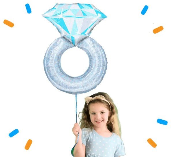 Platinum Zilveren Ring Helium Ballon - Gevuld Met Helium - 79 cm - Ballonnenshop.nl