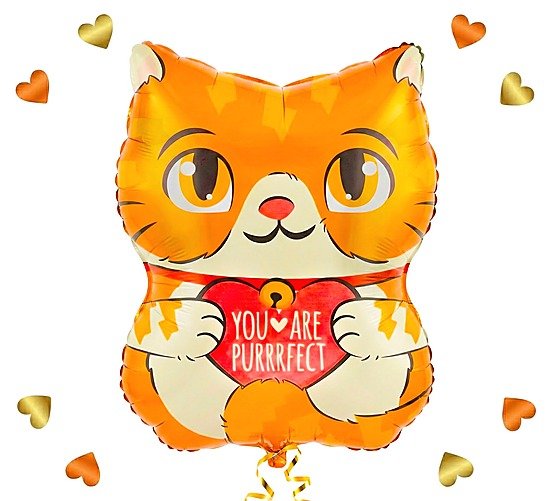 Poes You are Purrrfect Ballon - Gevuld Met Helium - 45 cm - Ballonnenshop.nl