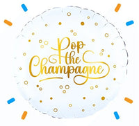 Pop The Champagne Helium Ballon - Gevuld Met Helium - 46 cm - Ballonnenshop.nl
