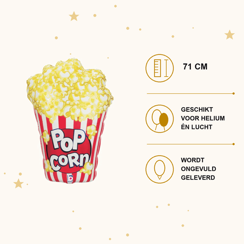 Popcorn Folie Ballon 71 cm - Ballonnenshop.nl