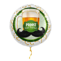 Proost Van Harte Helium Ballon met helium en gouden lint