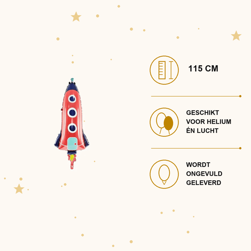 Raket Folie Ballon - 115 cm - Ballonnenshop.nl