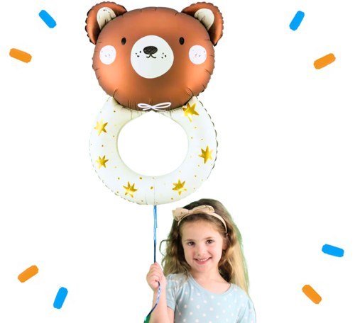 Rammelaar Beer Helium Ballon - Gevuld Met Helium - 88 cm - Ballonnenshop.nl