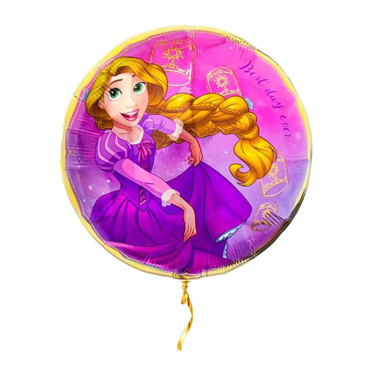 Rapunzel Disney Prinses Ballon – met helium gevuld, met gouden lint