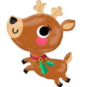 Rendier Folie Ballon - Kerst - 76 cm - Ballonnenshop.nl