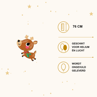 Rendier Folie Ballon - Kerst - 76 cm - Ballonnenshop.nl