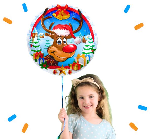 Rendier Helium Ballon - Gevuld Met Helium - 46 cm - Ballonnenshop.nl