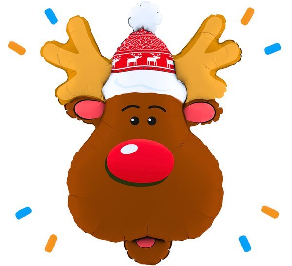 Rendier Helium Ballon - Gevuld Met Helium - 67 cm - Ballonnenshop.nl