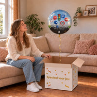 Uitpakmoment met Rijbewijs Helium Ballon uit een cadeaudoos van Ballonnenshop.nl