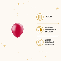 Rode Ballonnen Metallic 10 Stuks 30 cm - Ballonnenshop.nl