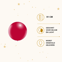Rode Mega Ballon XL 91 cm - Ballonnenshop.nl