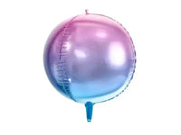 Ronde Folie Ballon Paars & Blauw 35 cm - Ballonnenshop.nl