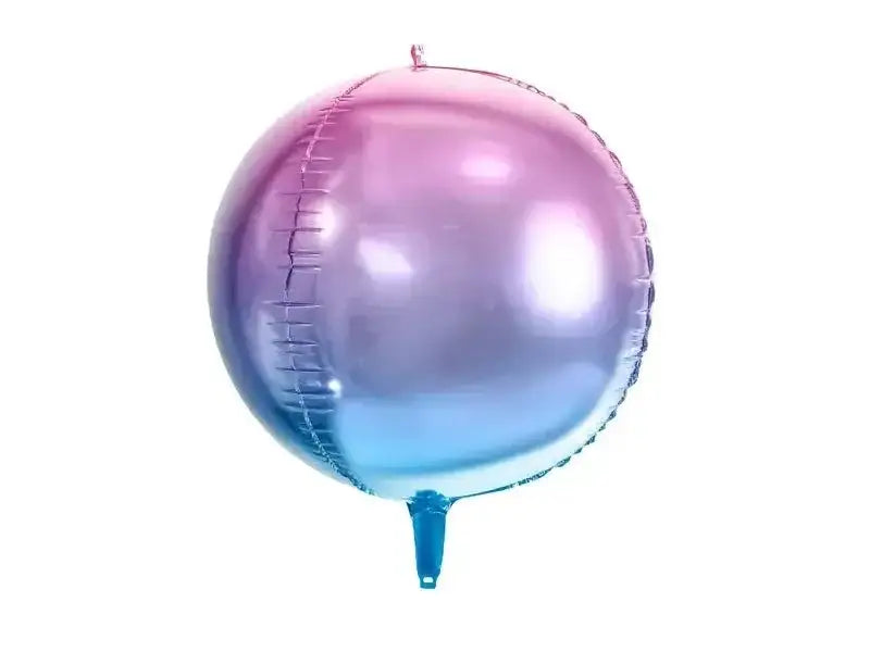 Ronde Folie Ballon Paars & Blauw 35 cm - Ballonnenshop.nl