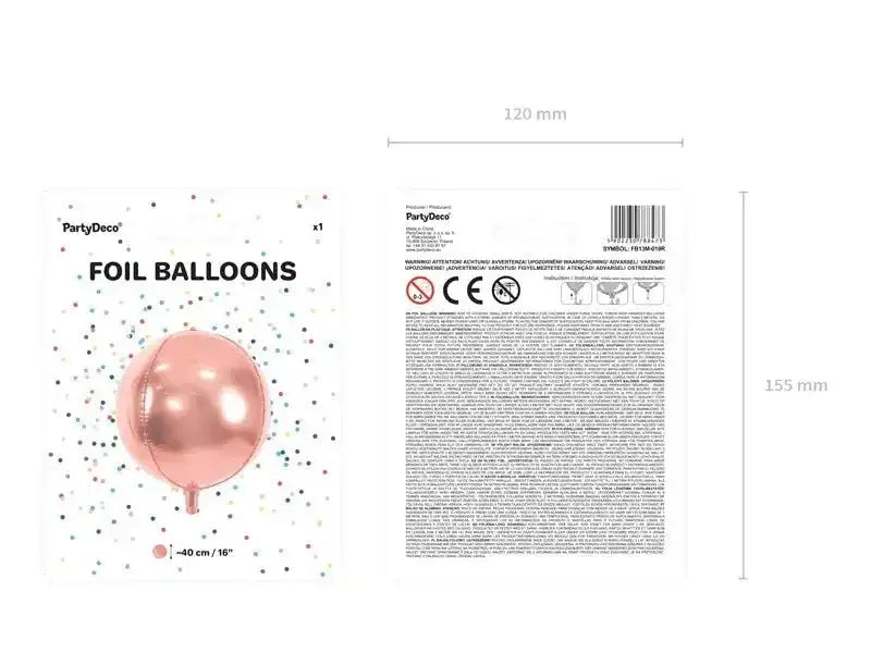 Ronde Folie Ballon Rose Goud 40 cm - Ballonnenshop.nl