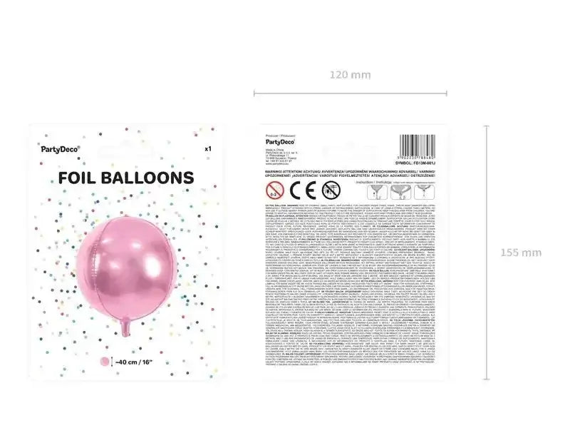Ronde Folie Ballon Roze 40 cm - Ballonnenshop.nl