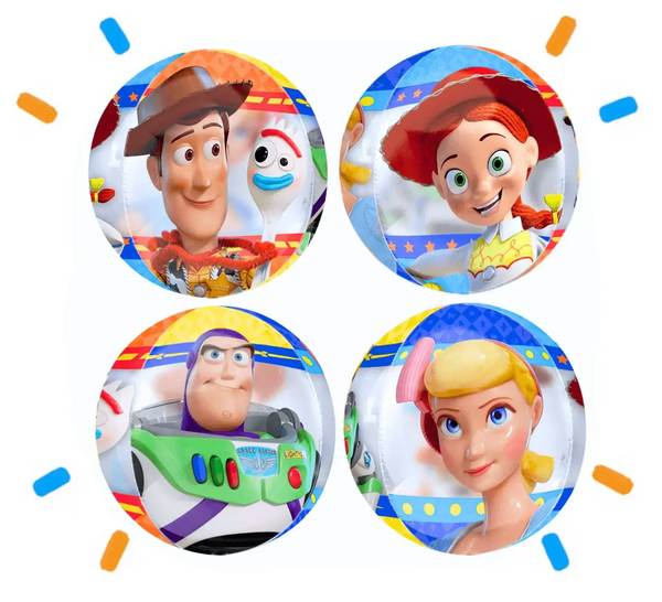Ronde Toy Story Helium Ballon (4 designs) - Gevuld Met Helium - 40 cm - Ballonnenshop.nl