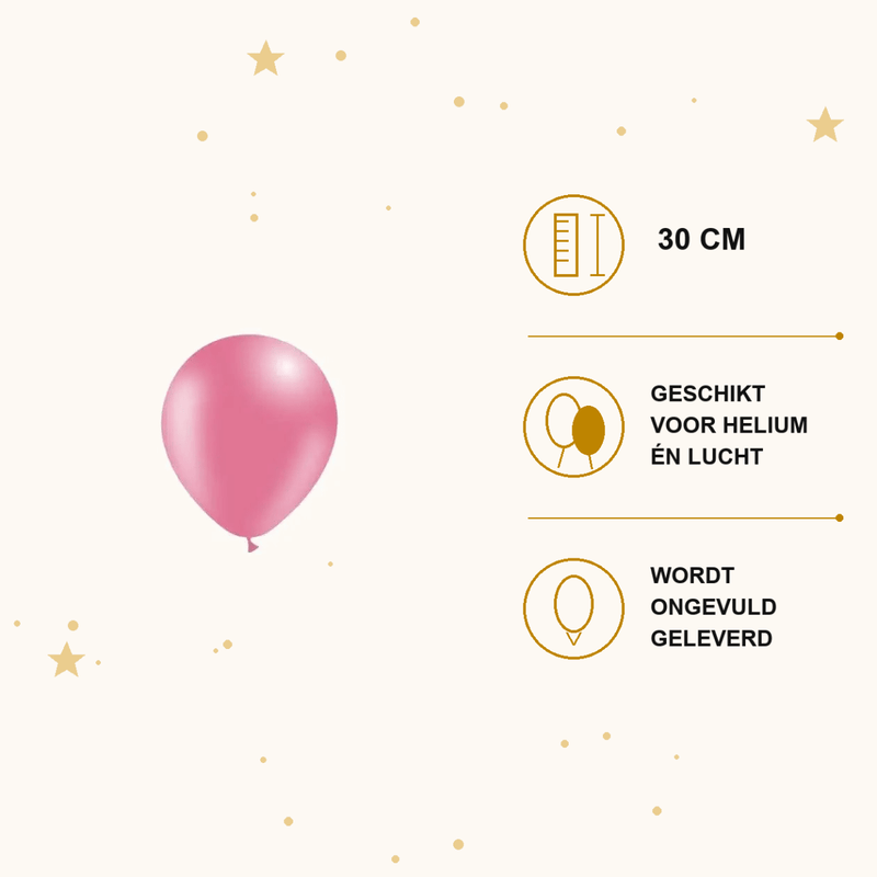 Roze Ballonnen 10 Stuks 30 cm - Ballonnenshop.nl