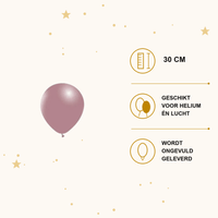 Roze Ballonnen Vintage 10 Stuks 30 cm - Ballonnenshop.nl