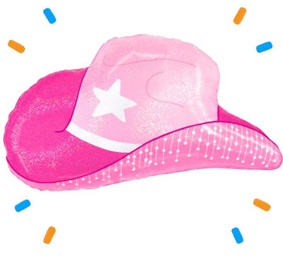 Roze Cowboyhoed Helium XL Ballon
