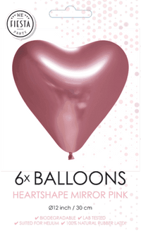 Roze Hartjes Ballonnen - 6 stuks - 30 cm - Ballonnenshop.nl
