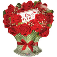 Rozen I Love You Folie Ballon - 45 cm - Ballonnenshop.nl