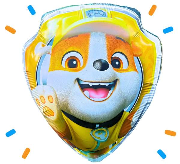 Rubble Paw Patrol Helium Ballon - Gevuld Met Helium - 75 cm - Ballonnenshop.nl
