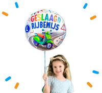 Scooter Rijbewijs Geslaagd Helium Ballon - Gevuld Met Helium - 46 cm - Ballonnenshop.nl