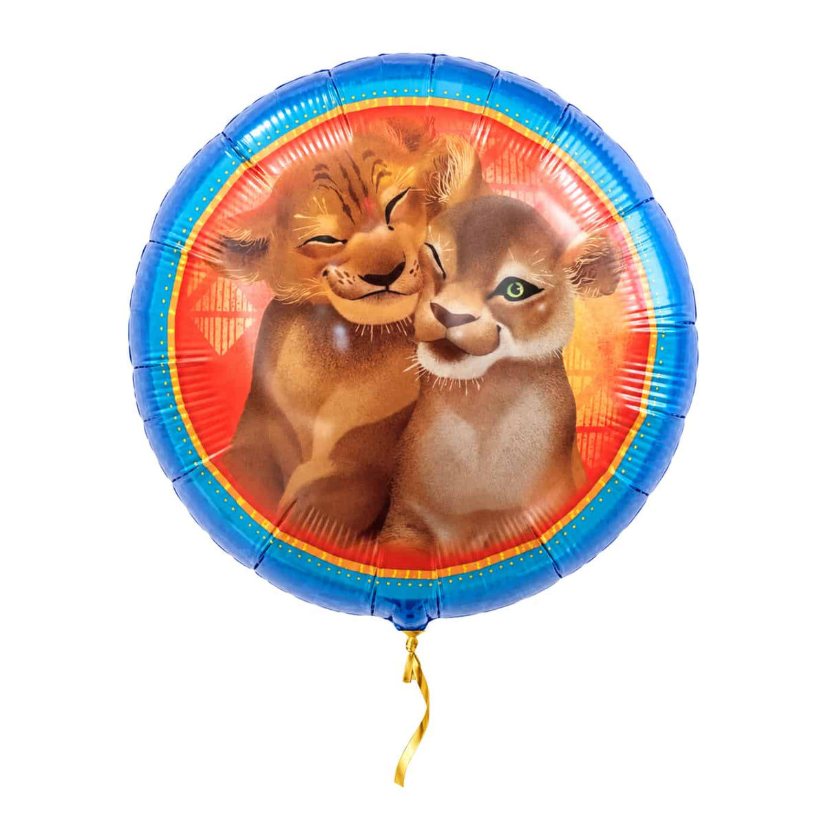 Simba & Nala Lion King Ballon – met helium gevuld, met gouden lint