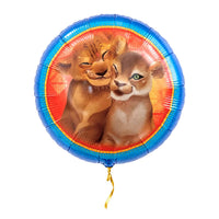 Simba & Nala Lion King Ballon – met helium gevuld, met gouden lint