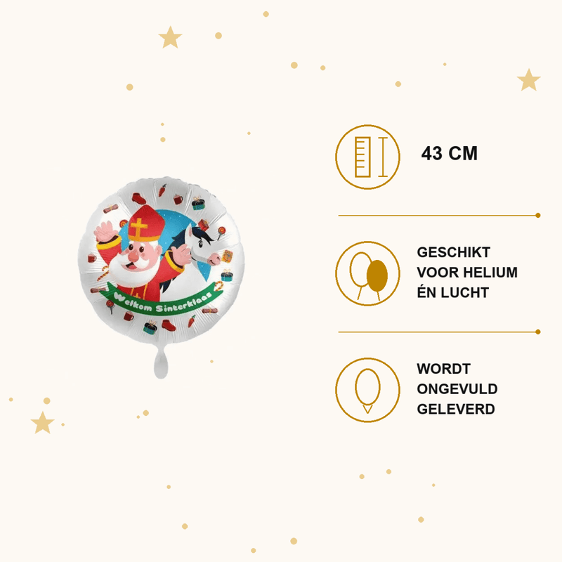 Sinterklaas Folie Ballon - 43 cm - Ballonnenshop.nl