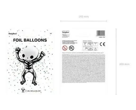 Skelet Folie Ballon 100 cm - Ballonnenshop.nl