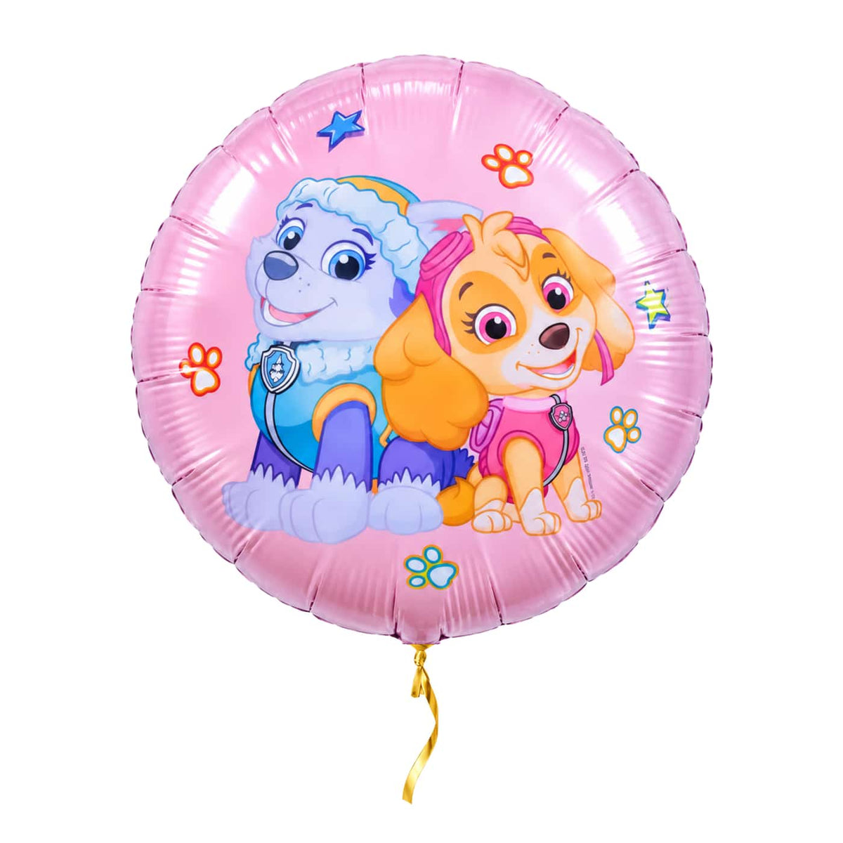 Skye & Everest – Paw Patrol – met helium gevuld, met gouden lint