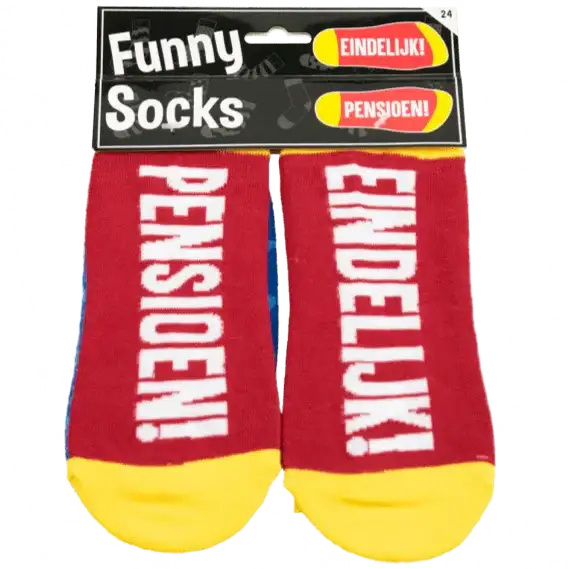 Sokken - Eindelijk! Pensioen! - Ballonnenshop.nl