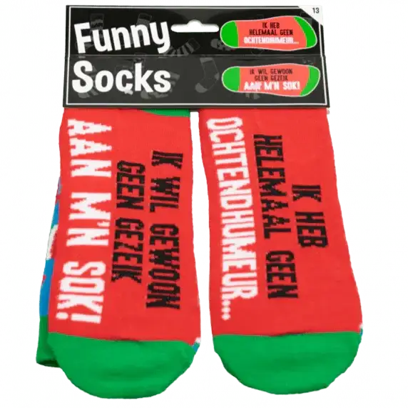 Sokken - Geen Ochtendhumeur - Ballonnenshop.nl
