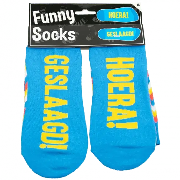 Sokken - Hoera! Geslaagd! - Ballonnenshop.nl