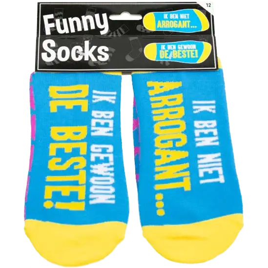 Sokken - Ik Ben Niet Arrogant... Ik Ben Gewoon De Beste - Ballonnenshop.nl
