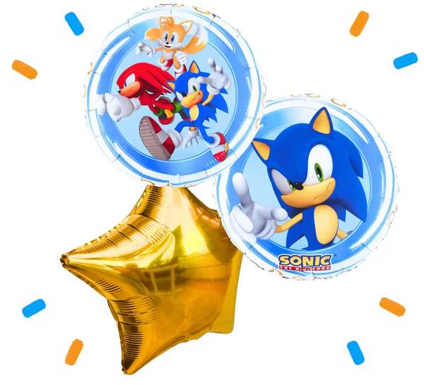 Sonic Trosje - Gevuld Met Helium - 46 cm - Ballonnenshop.nl