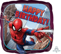 Spiderman Happy Birthday Folie Ballon - 46 cm - Ballonnenshop.nl