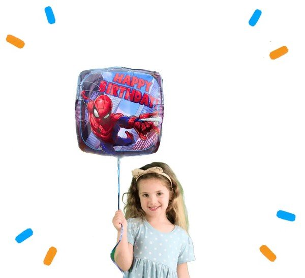 Spiderman Happy Birthday Helium Ballon - Gevuld Met Helium - 46 cm - Ballonnenshop.nl