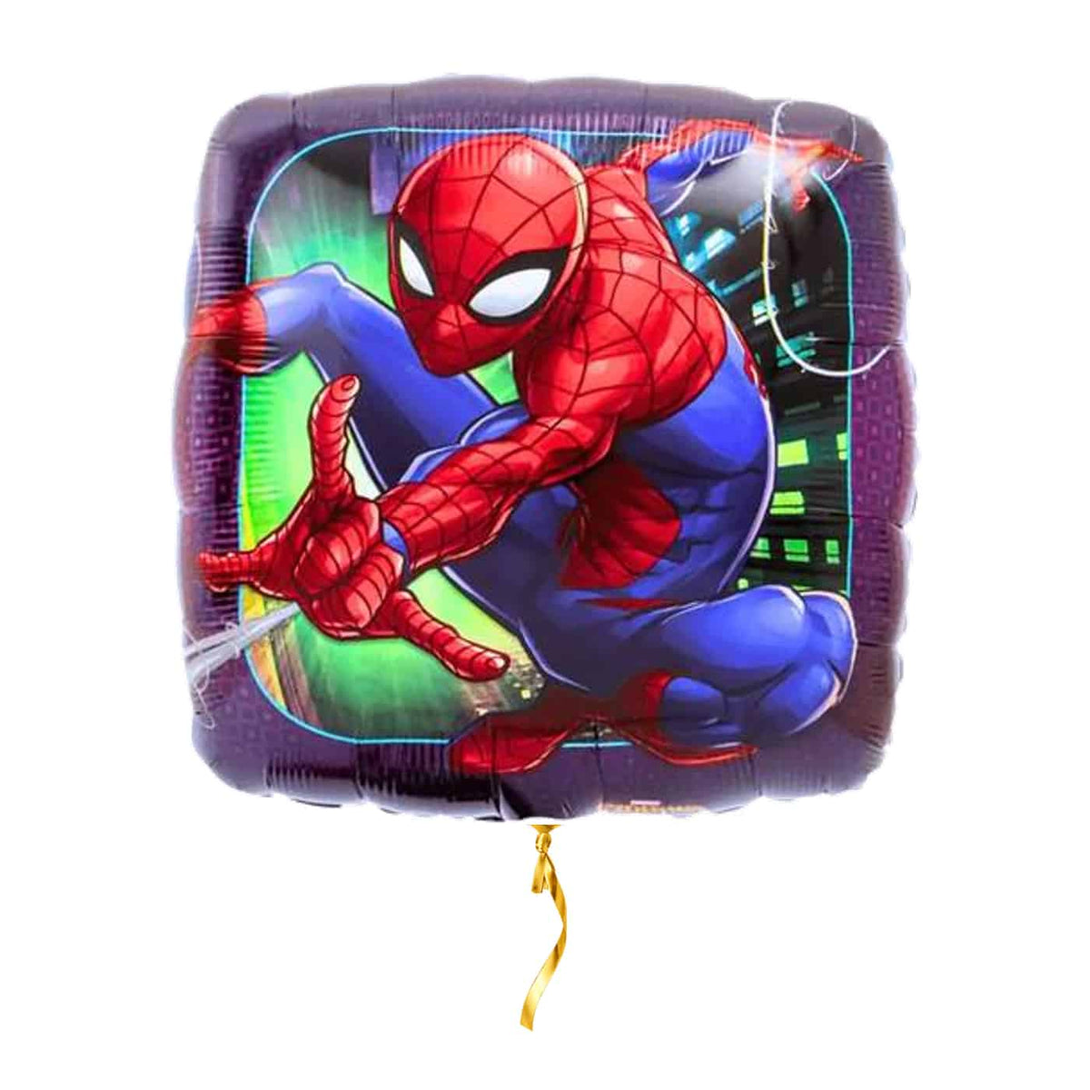 Spiderman Helium Ballon – met helium gevuld, met gouden lint