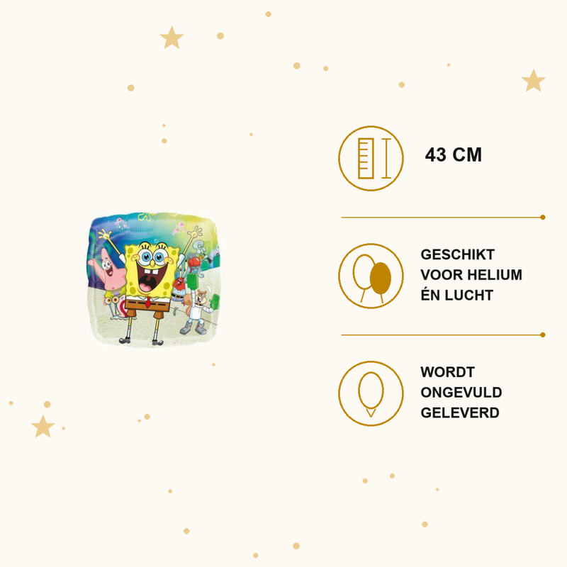 Spongebob Folie Ballon - 43 cm - Ballonnenshop.nl