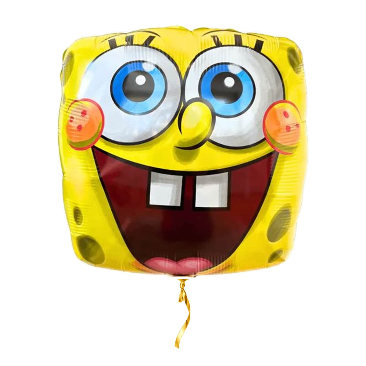 Spongebob Helium Ballon – met helium gevuld, met gouden lint