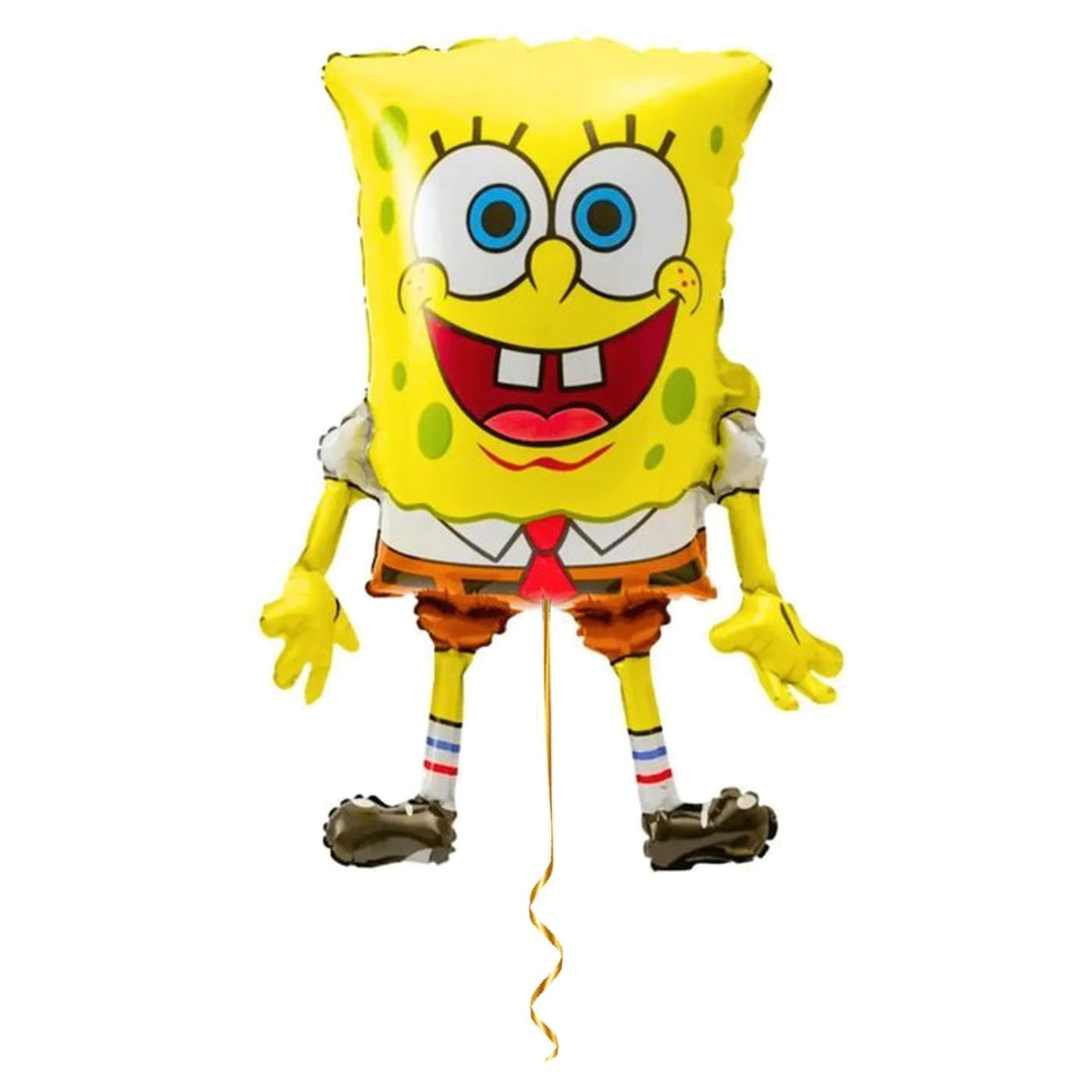 Spongebob Helium XL Ballon – helium gevuld met metallic gouden lint – Ballonnenshop.nl