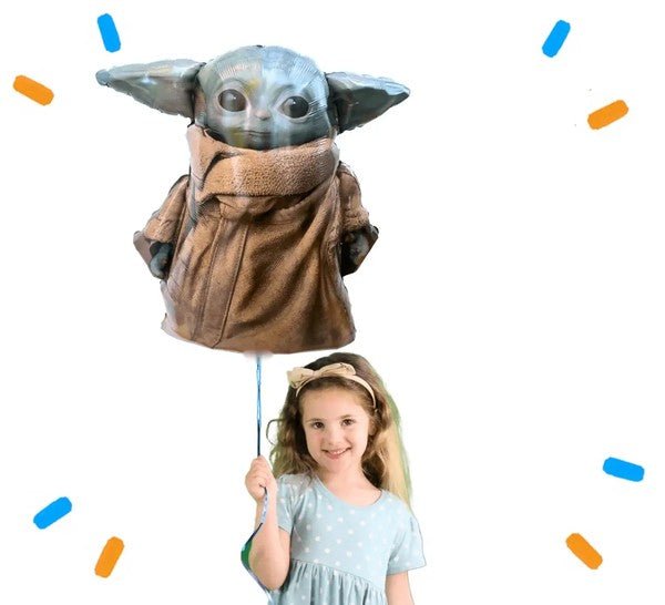 Star Wars Baby Yoda Helium Ballon - Gevuld Met Helium - 66 cm - Ballonnenshop.nl