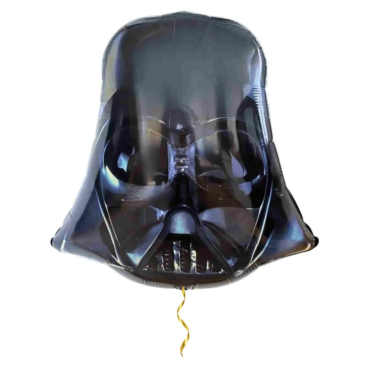 Star Wars Darth Vader Ballon – helium gevuld met metallic gouden lint – Ballonnenshop.nl