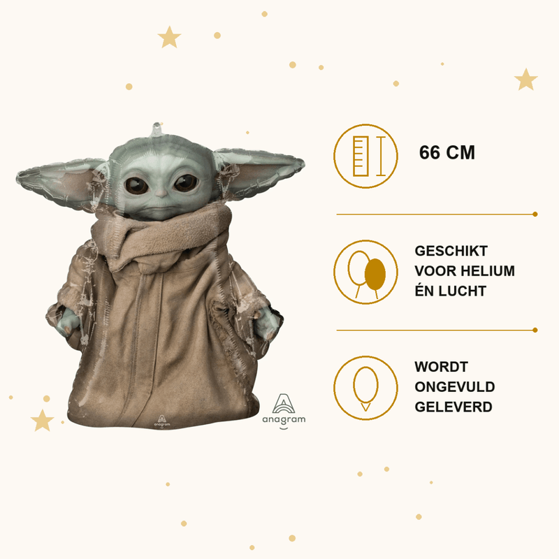 Star Wars Mandalorian Child Folie Ballon - 66 cm - Ballonnenshop.nl