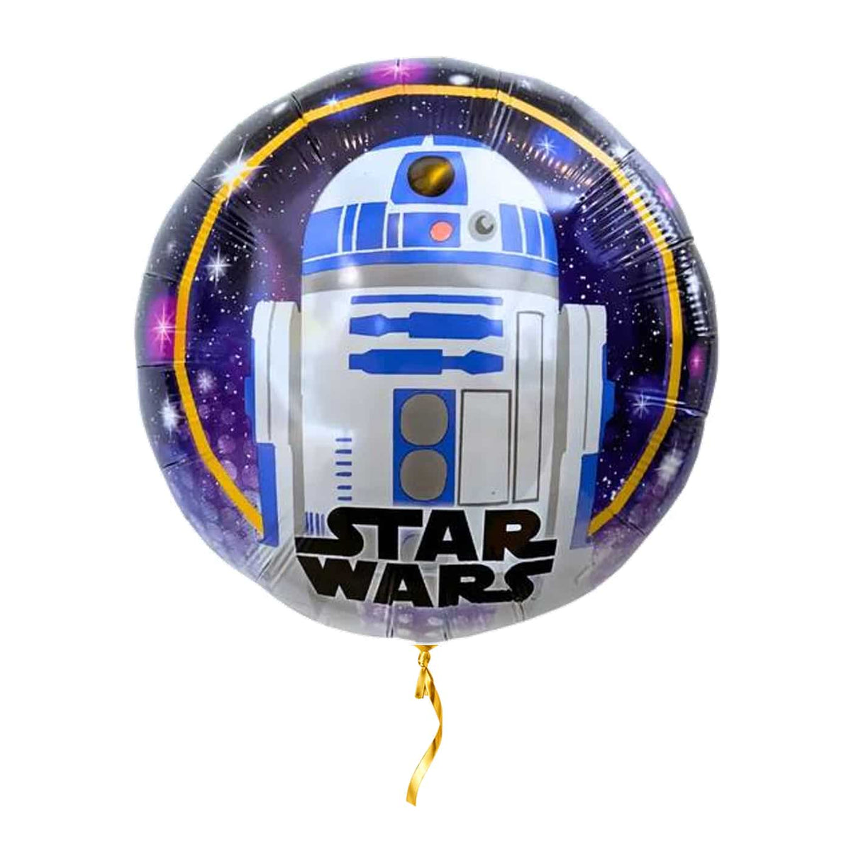 Star Wars R2D2 Helium Ballon – met helium gevuld, met gouden lint