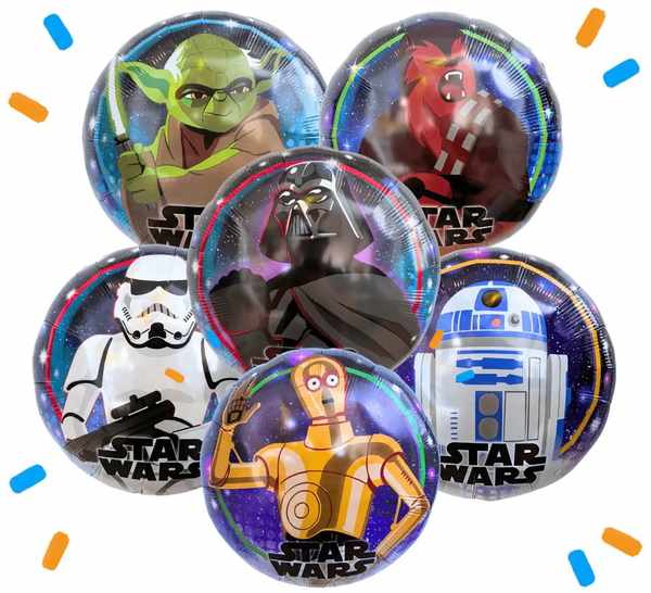 Star Wars Trosje XXXL - Gevuld Met Helium - 46 cm - Ballonnenshop.nl