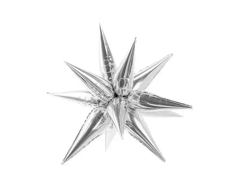 Ster 3D Folie Ballon Zilver 70 cm - Ballonnenshop.nl