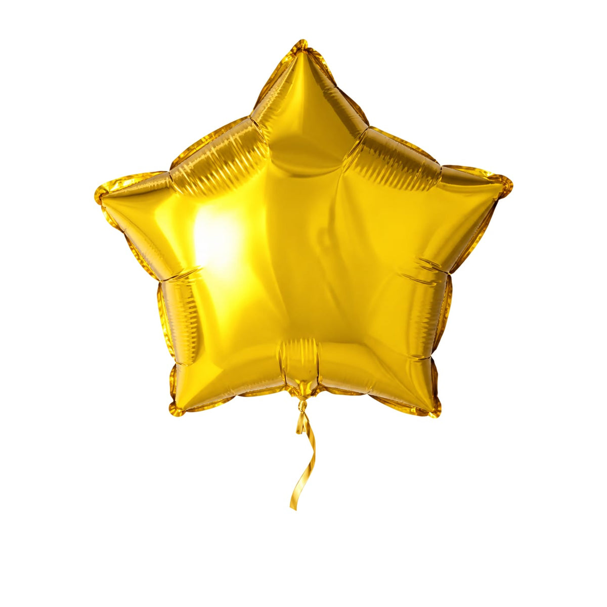 Ster Goud Helium Ballon – met helium gevuld, met gouden lint